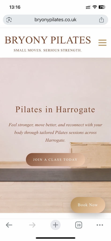 Bryony Pilates live site