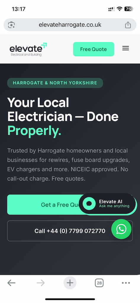 Elevate Harrogate live site